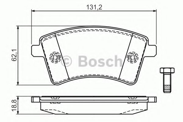 BOSCH 0 986 494 332 Тормозные колодки для RENAULT KANGOO / GRAND KANGOO (Рено Кангу / гранд кангу) BOSCH 0 986 494 332 Тормозные колодки для RENAULT KANGOO / GRAND KANGOO (Рено Кангу / гранд кангу)