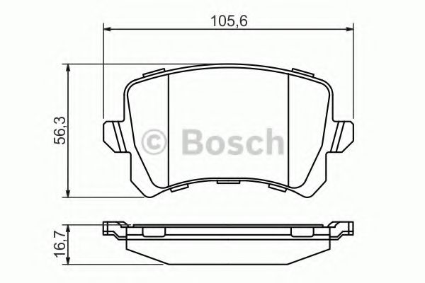 BOSCH 0 986 494 344 Тормозные колодки для VOLKSWAGEN (Фольксваген) BOSCH 0 986 494 344 Тормозные колодки для VOLKSWAGEN (Фольксваген)