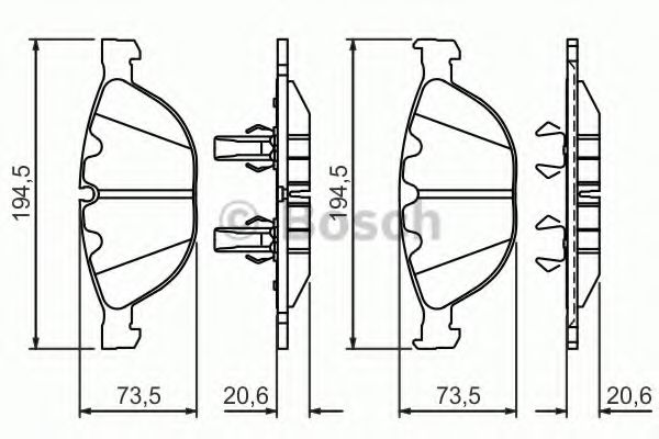 BOSCH 0 986 494 349 Тормозные колодки для ROLLSROYCE (Роллсроъcэ) BOSCH 0 986 494 349 Тормозные колодки для ROLLSROYCE (Роллсроъcэ)