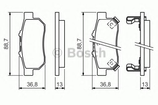 BOSCH 0 986 494 392 Тормозные колодки для HONDA PRELUDE III (Хонда Прэлудэ 3) BOSCH 0 986 494 392 Тормозные колодки для HONDA PRELUDE III (Хонда Прэлудэ 3)