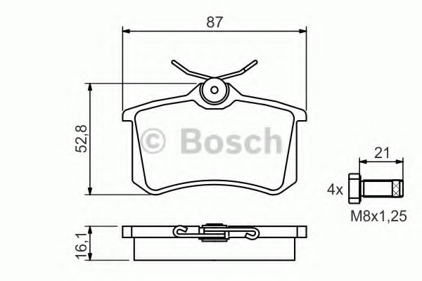 BOSCH 0 986 494 399 Тормозные колодки для AUDI TT (Ауди Тт) BOSCH 0 986 494 399 Тормозные колодки для AUDI TT (Ауди Тт)
