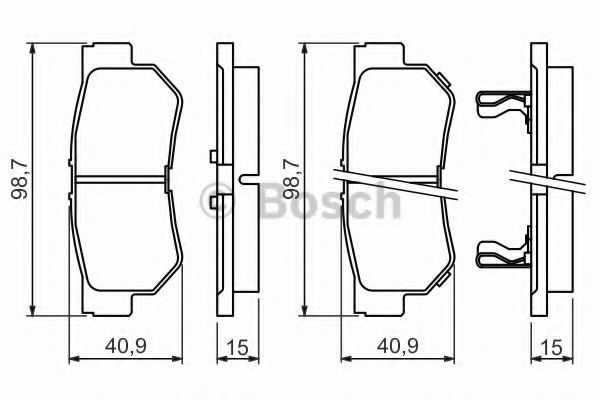 BOSCH 0 986 494 417 Тормозные колодки для SSANGYONG KORANDO (Сан-янг/санянг Корандо) BOSCH 0 986 494 417 Тормозные колодки для SSANGYONG KORANDO (Сан-янг/санянг Корандо)