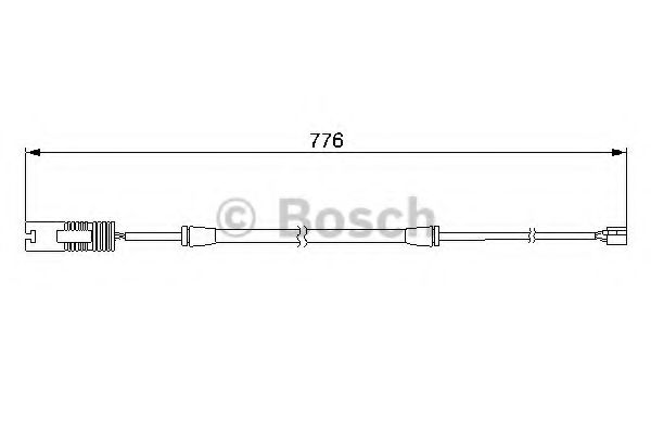 BOSCH 1 987 474 925 Сигнализатор, износ тормозных колодок<br >передний мост 
