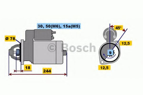 BOSCH 0 001 108 080 Стартер для OPEL COMMODORE B (Опель Cоммодорэ б) BOSCH 0 001 108 080 Стартер для OPEL COMMODORE B (Опель Cоммодорэ б)