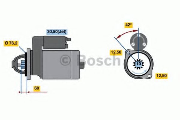 BOSCH 0 001 125 048 Стартер механическая коробка передач для VOLKSWAGEN (Фольксваген) BOSCH 0 001 125 048 Стартер механическая коробка передач для VOLKSWAGEN (Фольксваген)