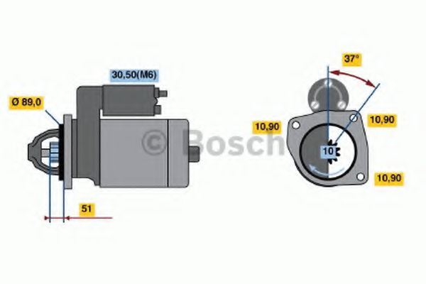 BOSCH 0 001 231 012 Стартер<br >05 2000 