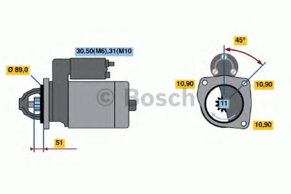 BOSCH 0 001 231 014 Стартер<br >05 2006 