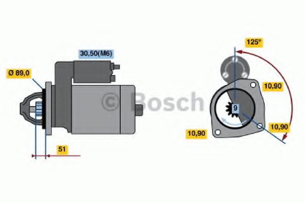 BOSCH 0 001 231 032 Стартер 