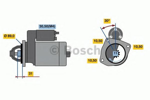 BOSCH 0 001 231 119 Стартер<br >TCD 6. 1 L6 