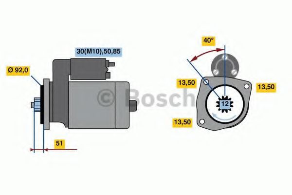 BOSCH 0 001 241 021 Стартер<br >10 2002 
