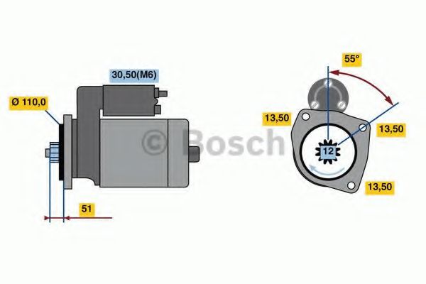 BOSCH 0 001 241 119 Стартер<br >01 2008 