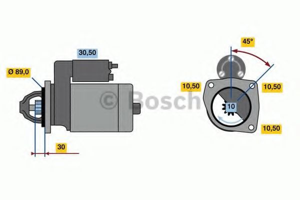 BOSCH 0 001 262 022 Стартер<br ><Workmaster 75> 