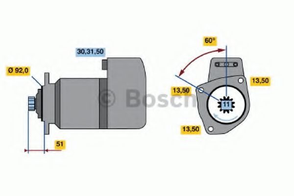 BOSCH 0 986 012 480 Стартер 