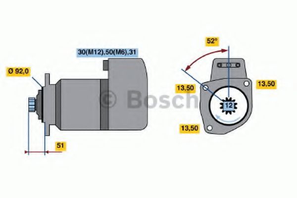BOSCH 0 001 417 075 Стартер 08 2006 для VOLVO (Вольво) BOSCH 0 001 417 075 Стартер 08 2006 для VOLVO (Вольво)