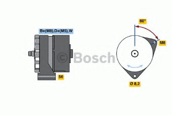 BOSCH 0 120 468 080 Генератор для VOLKSWAGEN T4 MULTIVAN (Фольксваген Т4 мултиvан) BOSCH 0 120 468 080 Генератор для VOLKSWAGEN T4 MULTIVAN (Фольксваген Т4 мултиvан)