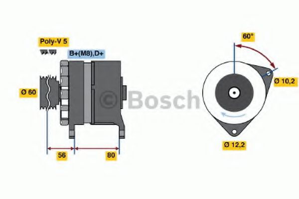 BOSCH 0 120 469 028 Генератор для автомобилей с кондиционером для FIAT TEMPRA (Фиат Тэмпра) BOSCH 0 120 469 028 Генератор для автомобилей с кондиционером для FIAT TEMPRA (Фиат Тэмпра)