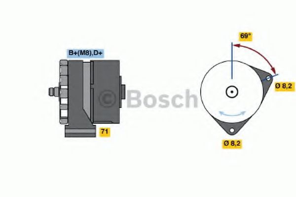 BOSCH 0 120 469 992 Генератор для автомобилей с кондиционером для VOLVO (Вольво) BOSCH 0 120 469 992 Генератор для автомобилей с кондиционером для VOLVO (Вольво)