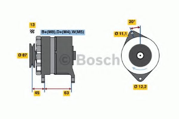 BOSCH 0 120 469 999 Генератор для IVECO (Ивеко) BOSCH 0 120 469 999 Генератор для IVECO (Ивеко)