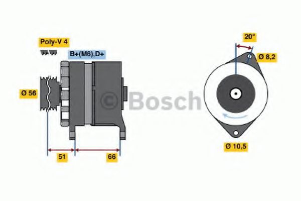 BOSCH 0 120 488 215 Генератор 55 для PEUGEOT 305 II (Пежо 305 2) BOSCH 0 120 488 215 Генератор 55 для PEUGEOT 305 II (Пежо 305 2)