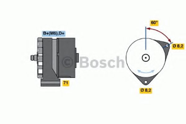 BOSCH 0 120 489 065 Генератор 55 для VOLVO (Вольво) BOSCH 0 120 489 065 Генератор 55 для VOLVO (Вольво)