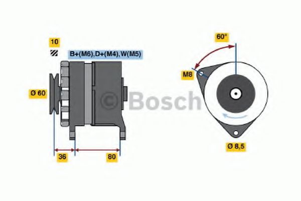 BOSCH 0 120 489 347 Генератор для FORD ORION II (Форд Орион 2) BOSCH 0 120 489 347 Генератор для FORD ORION II (Форд Орион 2)