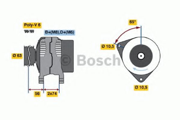 BOSCH 0 123 310 006 Генератор Bosch для BMW 3 (Бмв 3) BOSCH 0 123 310 006 Генератор Bosch для BMW 3 (Бмв 3)