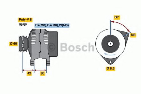 BOSCH 0 123 310 014 Генератор для автомобилей без кондиционера для FORD ESCORT VII (Форд Эскорт 7) BOSCH 0 123 310 014 Генератор для автомобилей без кондиционера для FORD ESCORT VII (Форд Эскорт 7)