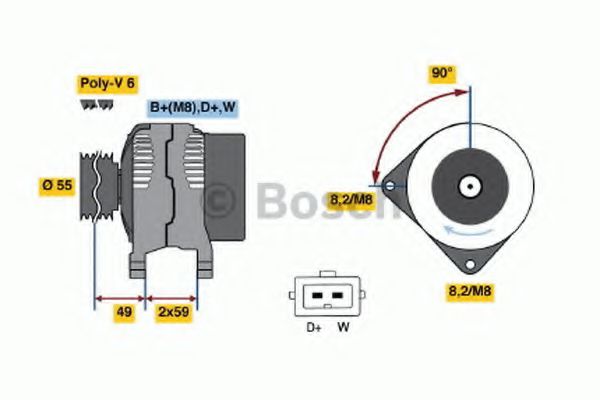 BOSCH 0 123 310 019 Генератор 70 для VOLKSWAGEN POLO (Фольксваген Поло) BOSCH 0 123 310 019 Генератор 70 для VOLKSWAGEN POLO (Фольксваген Поло)