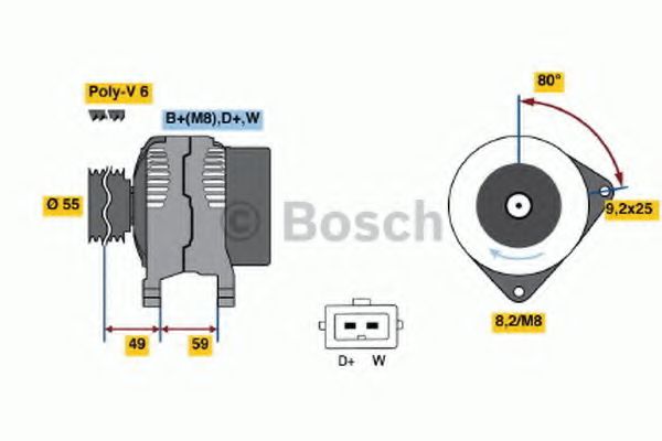 BOSCH 0 123 310 020 Генератор 70 для VOLKSWAGEN POLO (Фольксваген Поло) BOSCH 0 123 310 020 Генератор 70 для VOLKSWAGEN POLO (Фольксваген Поло)