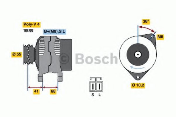 BOSCH 0 123 315 017 Генератор 70 для MITSUBISHI CARISMA (Митсубиши/митсубиси Каризма) BOSCH 0 123 315 017 Генератор 70 для MITSUBISHI CARISMA (Митсубиши/митсубиси Каризма)