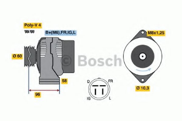 BOSCH 0 123 315 020 Генератор 01 1999 для HONDA CIVIC VI (Хонда Цивик 6) BOSCH 0 123 315 020 Генератор 01 1999 для HONDA CIVIC VI (Хонда Цивик 6)