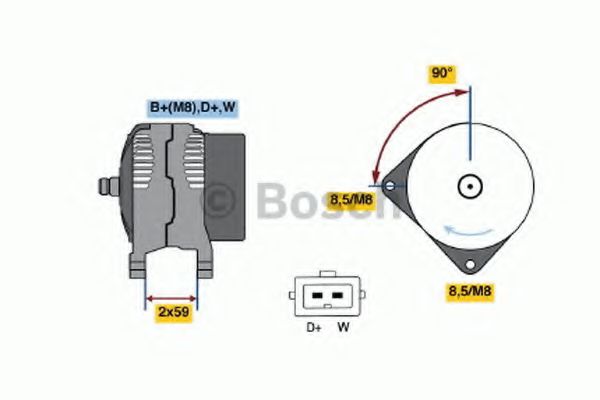 BOSCH 0 123 510 034 Генератор для VOLKSWAGEN CORRADO (Фольксваген Cоррадо) BOSCH 0 123 510 034 Генератор для VOLKSWAGEN CORRADO (Фольксваген Cоррадо)