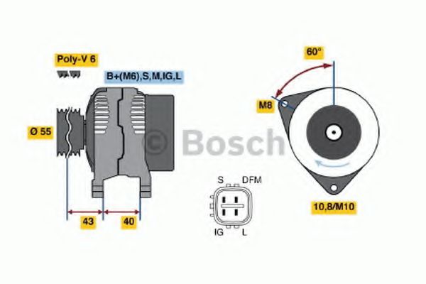 BOSCH 0 986 042 660 Генератор 