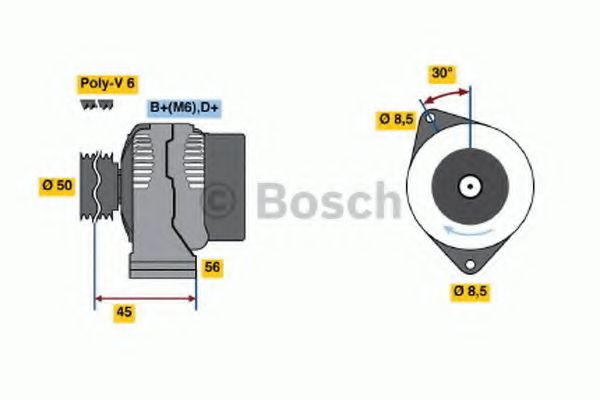 BOSCH 0 124 325 117 Генератор для UAZ 31512 (Уаз 31512) BOSCH 0 124 325 117 Генератор для UAZ 31512 (Уаз 31512)