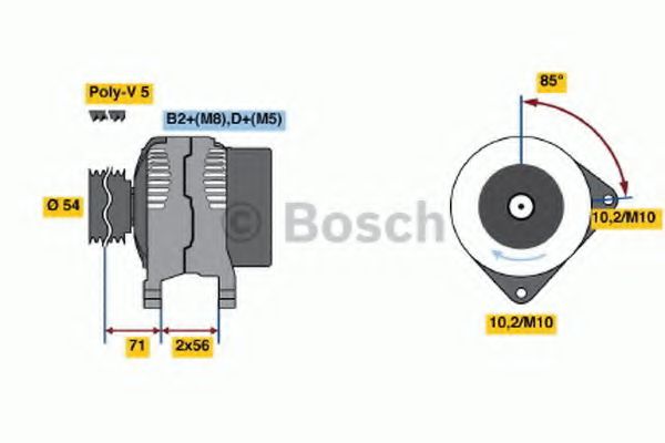 BOSCH 0 124 425 005 Генератор 120 для OPEL ASTRA H (Опель Астра н) BOSCH 0 124 425 005 Генератор 120 для OPEL ASTRA H (Опель Астра н)