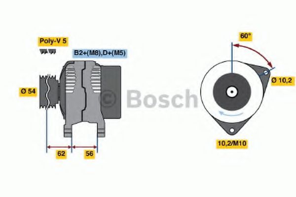BOSCH 0 124 425 024 Генератор для OPEL ASTRA H GTC (Опель Астра н гтс) BOSCH 0 124 425 024 Генератор для OPEL ASTRA H GTC (Опель Астра н гтс)