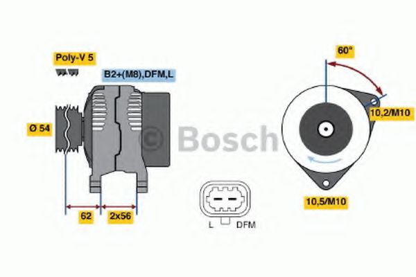 BOSCH 0 124 425 057 Генератор для OPEL CORSA CLASSIC (Опель Корса классик) BOSCH 0 124 425 057 Генератор для OPEL CORSA CLASSIC (Опель Корса классик)