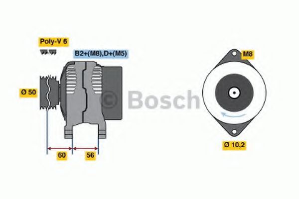 BOSCH 0 124 515 086 Генератор для OPEL OMEGA B (Опель Омега б) BOSCH 0 124 515 086 Генератор для OPEL OMEGA B (Опель Омега б)
