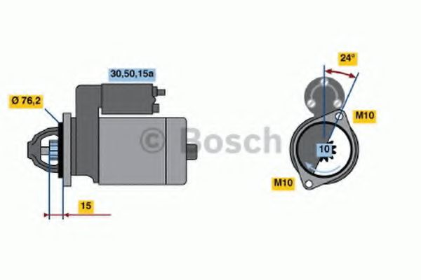 BOSCH 0 986 010 020 Стартер для FORD FIESTA (Форд Фиэста) BOSCH 0 986 010 020 Стартер для FORD FIESTA (Форд Фиэста)