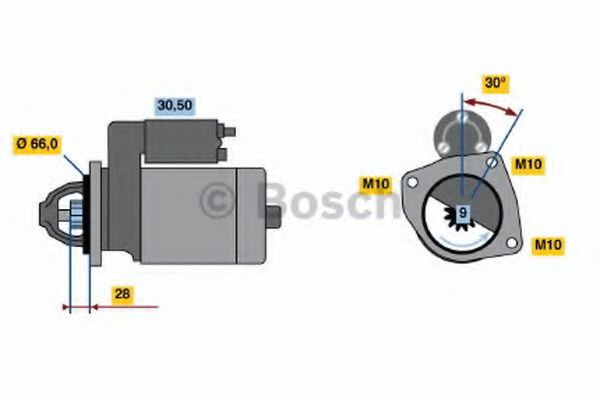 BOSCH 0 986 010 220 Стартер для PEUGEOT 305 II (Пежо 305 2) BOSCH 0 986 010 220 Стартер для PEUGEOT 305 II (Пежо 305 2)
