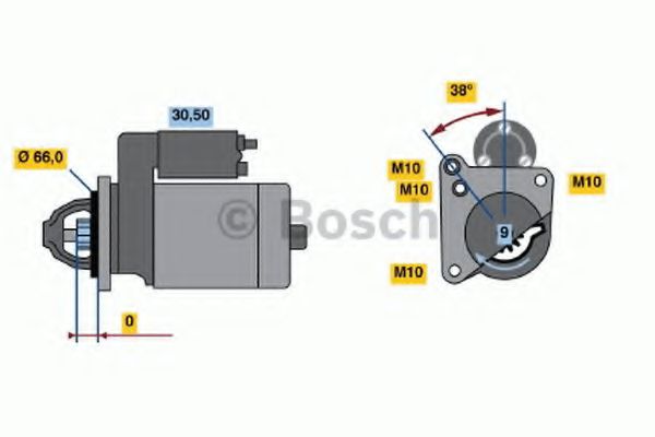 BOSCH 0 986 010 310 Стартер для VOLVO 480 E (Вольво 480 э) BOSCH 0 986 010 310 Стартер для VOLVO 480 E (Вольво 480 э)