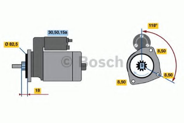BOSCH 0 986 010 350 Стартер для AUDI 80 (Ауди 80) BOSCH 0 986 010 350 Стартер для AUDI 80 (Ауди 80)