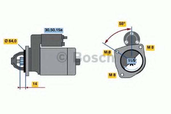 BOSCH 0 986 010 450 Стартер Автоматическая коробка передач для FIAT STRADA II (Фиат Страда 2) BOSCH 0 986 010 450 Стартер Автоматическая коробка передач для FIAT STRADA II (Фиат Страда 2)