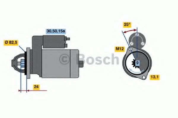 BOSCH 0 986 010 780 Стартер для AUDI 100 (Ауди 100) BOSCH 0 986 010 780 Стартер для AUDI 100 (Ауди 100)