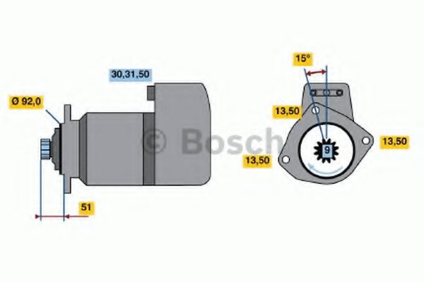 BOSCH 0 986 013 730 Стартер 