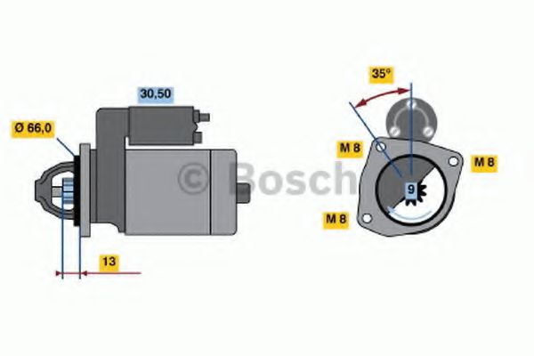 BOSCH 0 986 011 810 Стартер 02 1986 для VOLVO 340-360 (Вольво 340-360) BOSCH 0 986 011 810 Стартер 02 1986 для VOLVO 340-360 (Вольво 340-360)