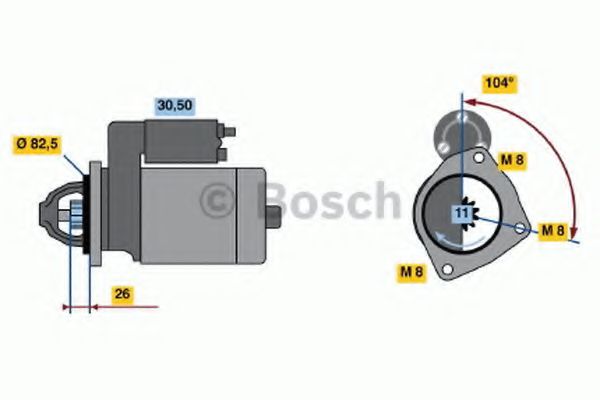 BOSCH 0 986 011 910 Стартер 12 2000 для FIAT SUPERBRAVO (Фиат Супербраvо) BOSCH 0 986 011 910 Стартер 12 2000 для FIAT SUPERBRAVO (Фиат Супербраvо)