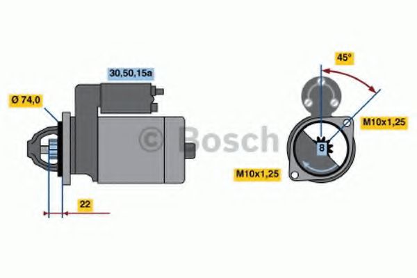BOSCH 0 986 012 281 Стартер 