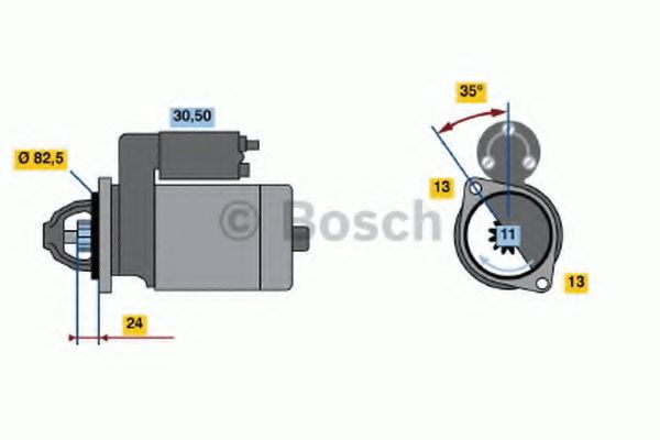 BOSCH 0 986 012 610 Стартер<br >09 1988 