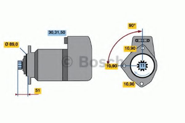 BOSCH 0 986 012 730 Стартер 